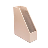 White Latte Bonded Leather Magazine Holder